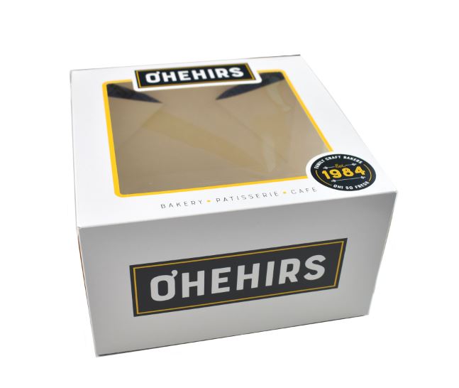 O'HEHIRS PTD CAKE BOX 130MM HIGH X100
